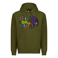 Army Green trick or treat Premium Hoodie - CowGirlArtShop