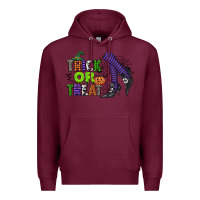 Burgundy trick or treat Premium Hoodie - CowGirlArtShop
