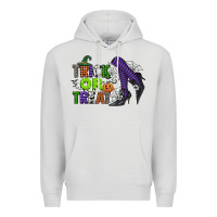 Dove Grey trick or treat Premium Hoodie - CowGirlArtShop