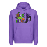 Purple trick or treat Premium Hoodie - CowGirlArtShop