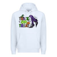 White trick or treat Premium Hoodie - CowGirlArtShop