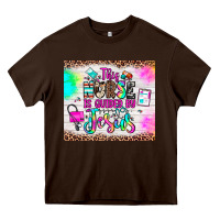 Chocolate Brown this nurse is guided by jesus Heavy Core Tee - JahusDesignShop
