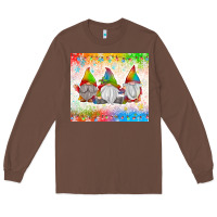 Chestnut christmas lights gnome Long Sleeve Tee - MaliasSmallBusiness