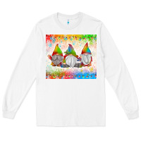 White christmas lights gnome Long Sleeve Tee - MaliasSmallBusiness
