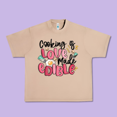Cooking Is Love Made Edible Urban Heavy Tee Designed By Maliassmallbusiness