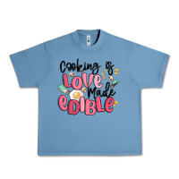 Pebble Blue cooking is love made edible Urban Heavy Tee - MaliasSmallBusiness