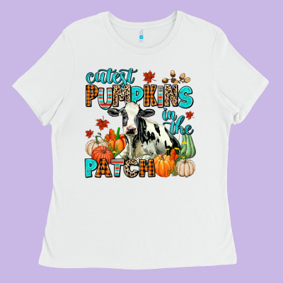 Cutest Pupkins In The Patch Ladies Tee Designed By Adodesignshop
