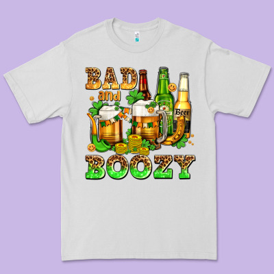 Bad And Boozy With Beer Premium Tee Designed By Adodesignshop