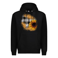 Black sunflower christmas patch Premium Hoodie - JahusDesignShop