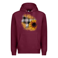 Burgundy sunflower christmas patch Premium Hoodie - JahusDesignShop