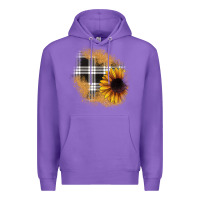 Purple sunflower christmas patch Premium Hoodie - JahusDesignShop