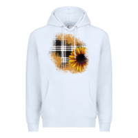 White sunflower christmas patch Premium Hoodie - JahusDesignShop