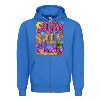 True Royal sun salt sand summer Zipper Hoodie - NancyCooperArtShop