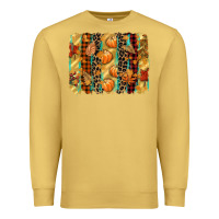 Antique Gold fall brushstroke Premium Sweatshirt - CowGirlArtShop