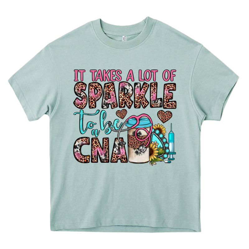 It Takes A Lot Of Sparkle To Be A Cna Heavy Core Tee by JahusDesignShop | Teevron