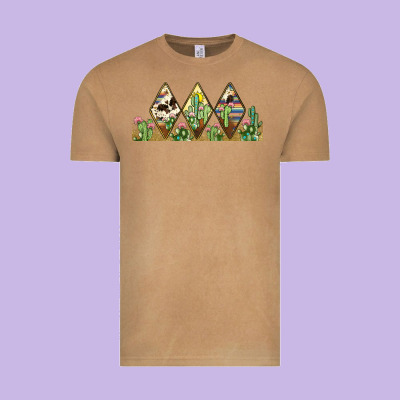 Cactus Cowhide Serape Vintage Tee Designed By Jahusdesignshop
