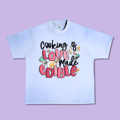 Cooking Is Love Made Edible Urban Heavy Tee Designed By Maliassmallbusiness