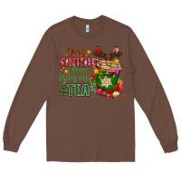 Chestnut deer santa please bring me tea Long Sleeve Tee - MaliasSmallBusiness