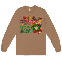 Toasted Coconut deer santa please bring me tea Long Sleeve Tee - MaliasSmallBusiness