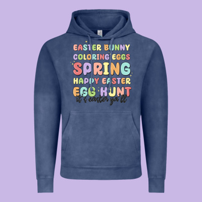 Easter Bunny Spring Vintage Hoodie Designed By Maliassmallbusiness