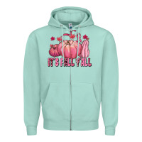 Seafoam its fall yall Zipper Hoodie - texasbilliewilder