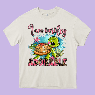 I Am Turtley Adorable Heavy Core Tee Designed By Adodesignshop