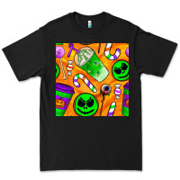 Black halloween snacks seamless pattern Premium Tee - BundleAndBundleShop
