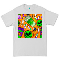 Dove Grey halloween snacks seamless pattern Premium Tee - BundleAndBundleShop