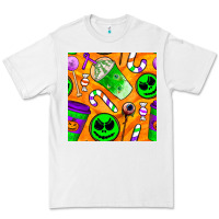 White halloween snacks seamless pattern Premium Tee - BundleAndBundleShop