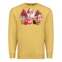 Antique Gold pink christmas pink tree santa coffe cups Premium Sweatshirt - CowGirlArtShop