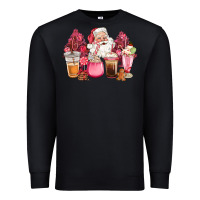 Black pink christmas pink tree santa coffe cups Premium Sweatshirt - CowGirlArtShop