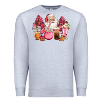 Heather Grey pink christmas pink tree santa coffe cups Premium Sweatshirt - CowGirlArtShop
