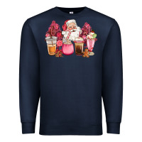 Navy pink christmas pink tree santa coffe cups Premium Sweatshirt - CowGirlArtShop