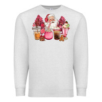 Oatmeal Heather pink christmas pink tree santa coffe cups Premium Sweatshirt - CowGirlArtShop