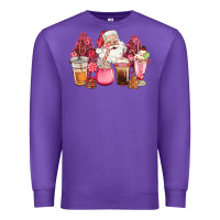 Purple pink christmas pink tree santa coffe cups Premium Sweatshirt - CowGirlArtShop