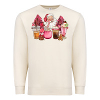 Sandshell pink christmas pink tree santa coffe cups Premium Sweatshirt - CowGirlArtShop
