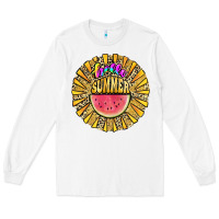 White hello summer Long Sleeve Tee - JahusDesignShop