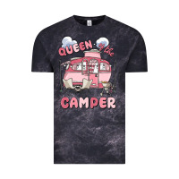Cloud Black queen of the camper Vintage Tee - MaliasSmallBusiness