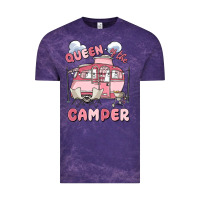 Cloud Purple queen of the camper Vintage Tee - MaliasSmallBusiness