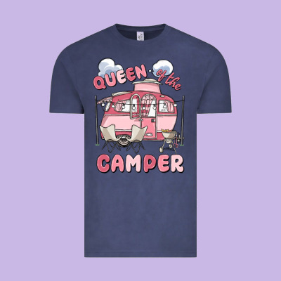 Queen Of The Camper Vintage Tee Designed By Maliassmallbusiness