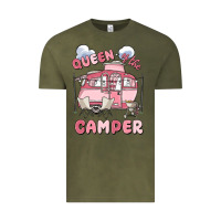 Vintage Olive queen of the camper Vintage Tee - MaliasSmallBusiness