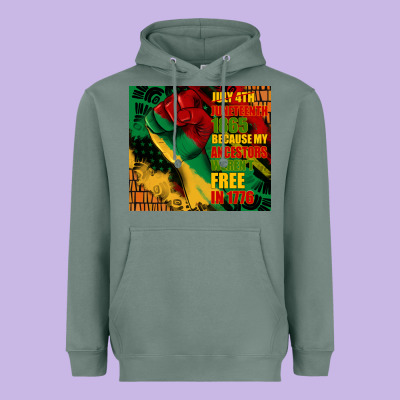 Juneteenth 1865 Because My Ancestors Werent Free In 1776 Tumbler Heavyweight Hoodie Designed By Cowgirlartshop