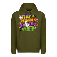 Army Green thick thighs and spooky vibes Premium Hoodie - CowGirlArtShop