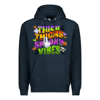 Navy thick thighs and spooky vibes Premium Hoodie - CowGirlArtShop