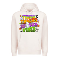 Pale Pink thick thighs and spooky vibes Premium Hoodie - CowGirlArtShop