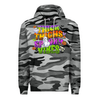 Slate Camo thick thighs and spooky vibes Premium Hoodie - CowGirlArtShop