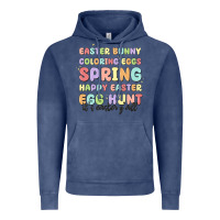 Vintage Denim easter bunny spring Vintage Hoodie - MaliasSmallBusiness