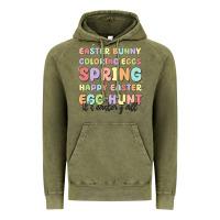 Vintage Olive easter bunny spring Vintage Hoodie - MaliasSmallBusiness