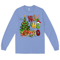Colony Blue ho ho ho christmas Long Sleeve Tee - MaliasSmallBusiness