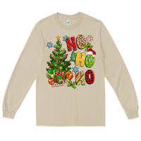 Mushroom ho ho ho christmas Long Sleeve Tee - MaliasSmallBusiness